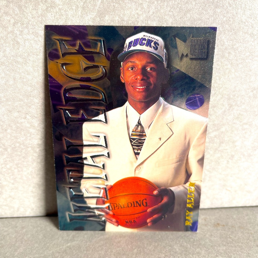 Fleer Metal 1996-97 ~ Ray Allen ~ Metal Edge ~ Rookie Year Insert ~ Bucks